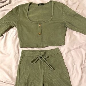 Jade Crop Top Short set